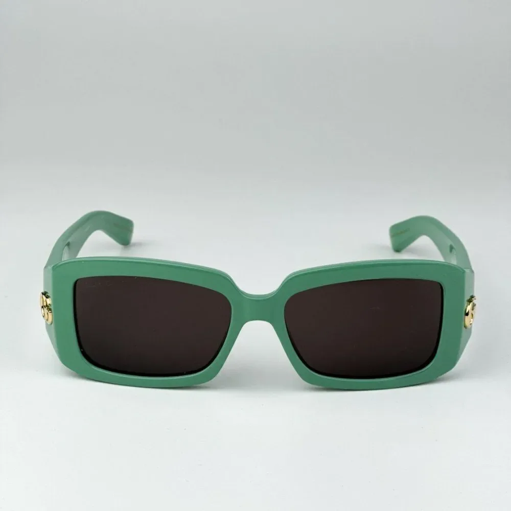 NEW Gucci GG1403S 004 Sage Green Gray Unisex Rectangle Sunglasses GG 1403S